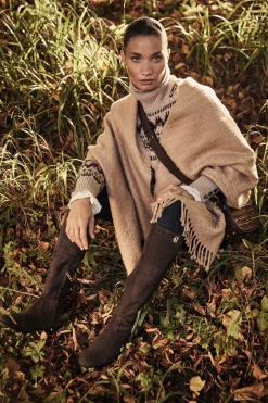 Holland Cooper Albany Knee Boot Chocolate Suede Best
