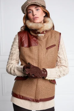 Holland Cooper Aviator Gilet Tawny Clearance