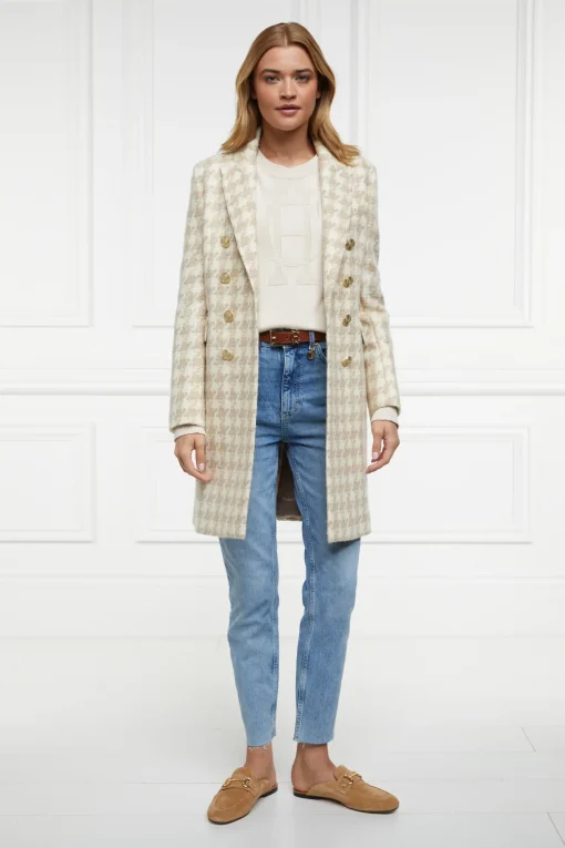 Holland Cooper Bibury Crew Neck Knit Almond Hot