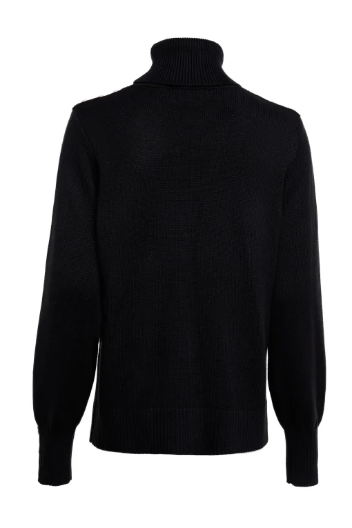 Holland Cooper Chamonix Roll Neck Knit Black New