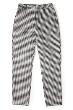 Holland Cooper Charlton Trousers Houndstooth Gold Sale