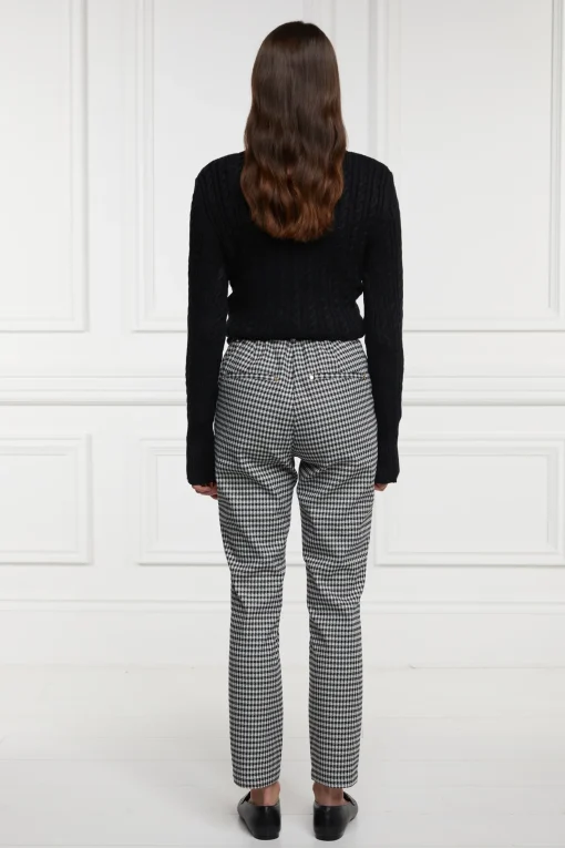 Holland Cooper Charlton Trousers Houndstooth Gold Sale
