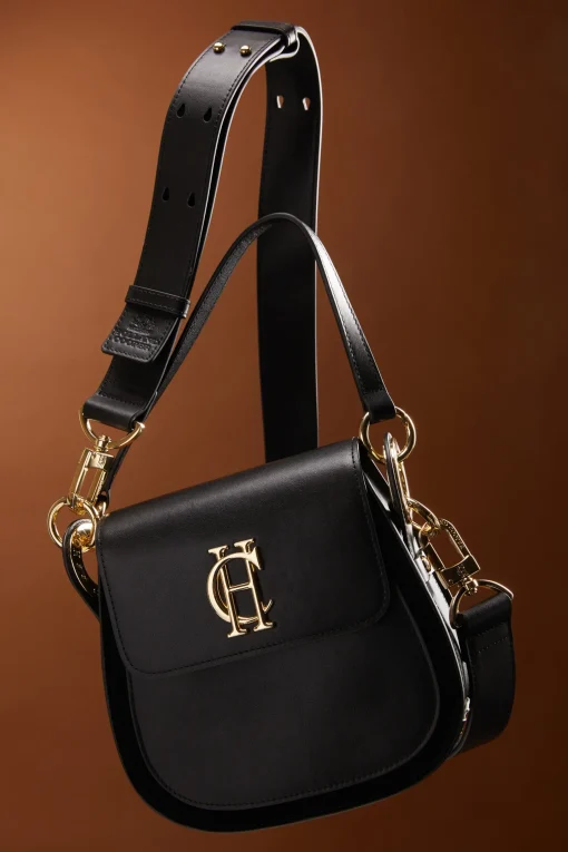 Holland Cooper Chelsea Saddle Bag Soft Black Outlet