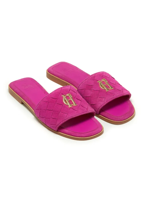 Holland Cooper Chelsea Slides Fuchsia Discount
