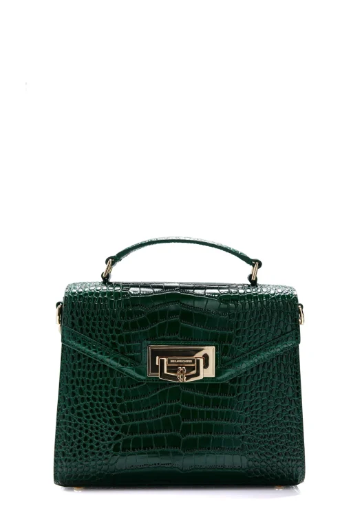 Holland Cooper Cheltenham Bag Emerald Croc Clearance