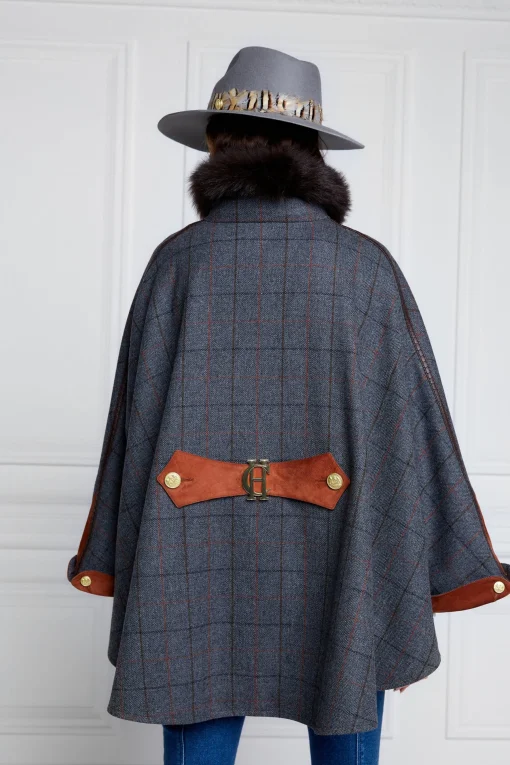 Holland Cooper Chiltern Cape Mid Blue Check Hot