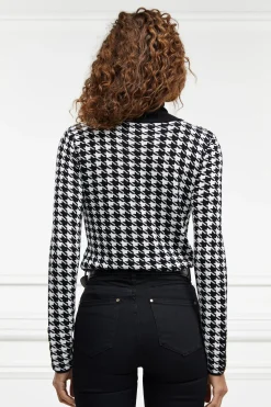 Holland Cooper Classic Roll Neck Knit Houndstooth Sale