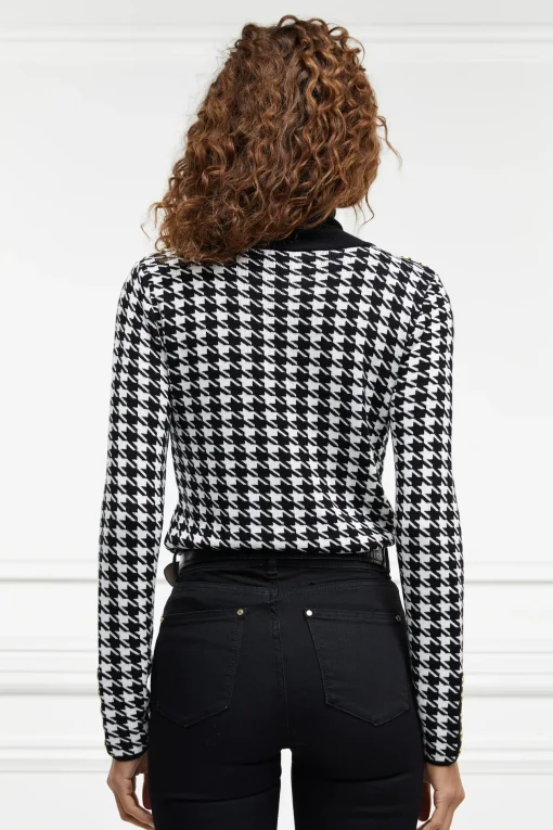 Holland Cooper Classic Roll Neck Knit Houndstooth Sale