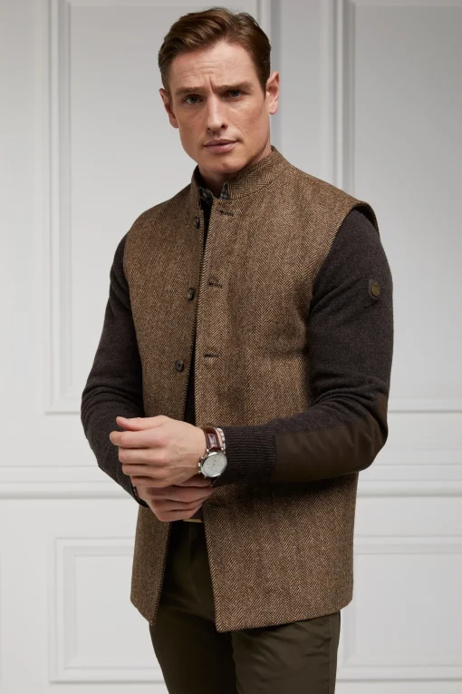 Holland Cooper Country Crew Neck Knit Chocolate Clearance
