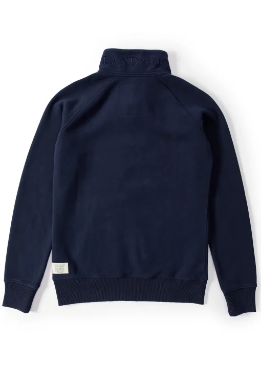 Holland Cooper Crest Zip Henley Ink Navy Discount