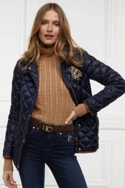 Holland Cooper Diamond Quilt Classic Jacket Ink Navy Hot
