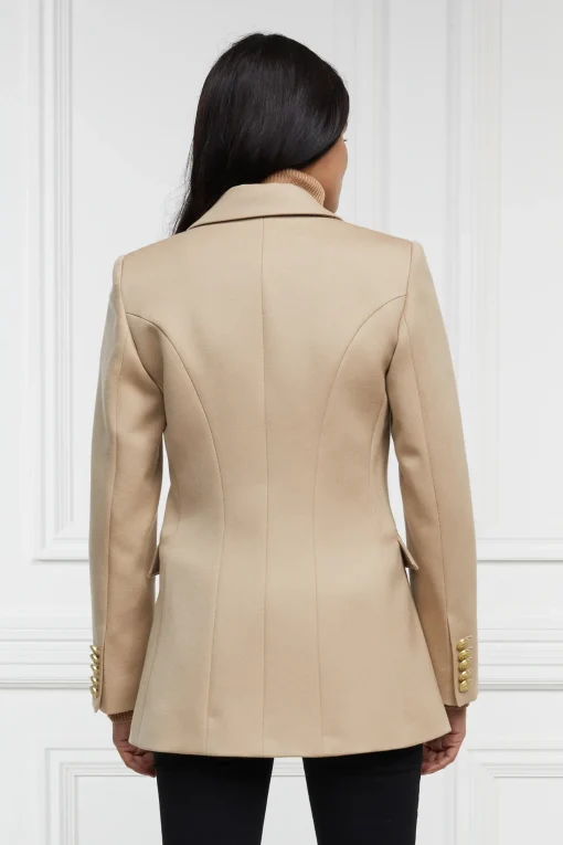 Holland Cooper Double Breasted Blazer Camel Twill Hot