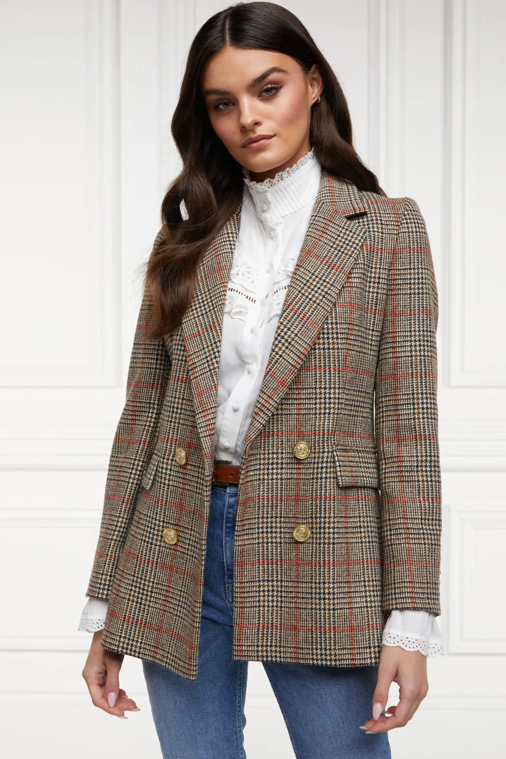 Holland Cooper Double Breasted Blazer Orange Windsor Discount