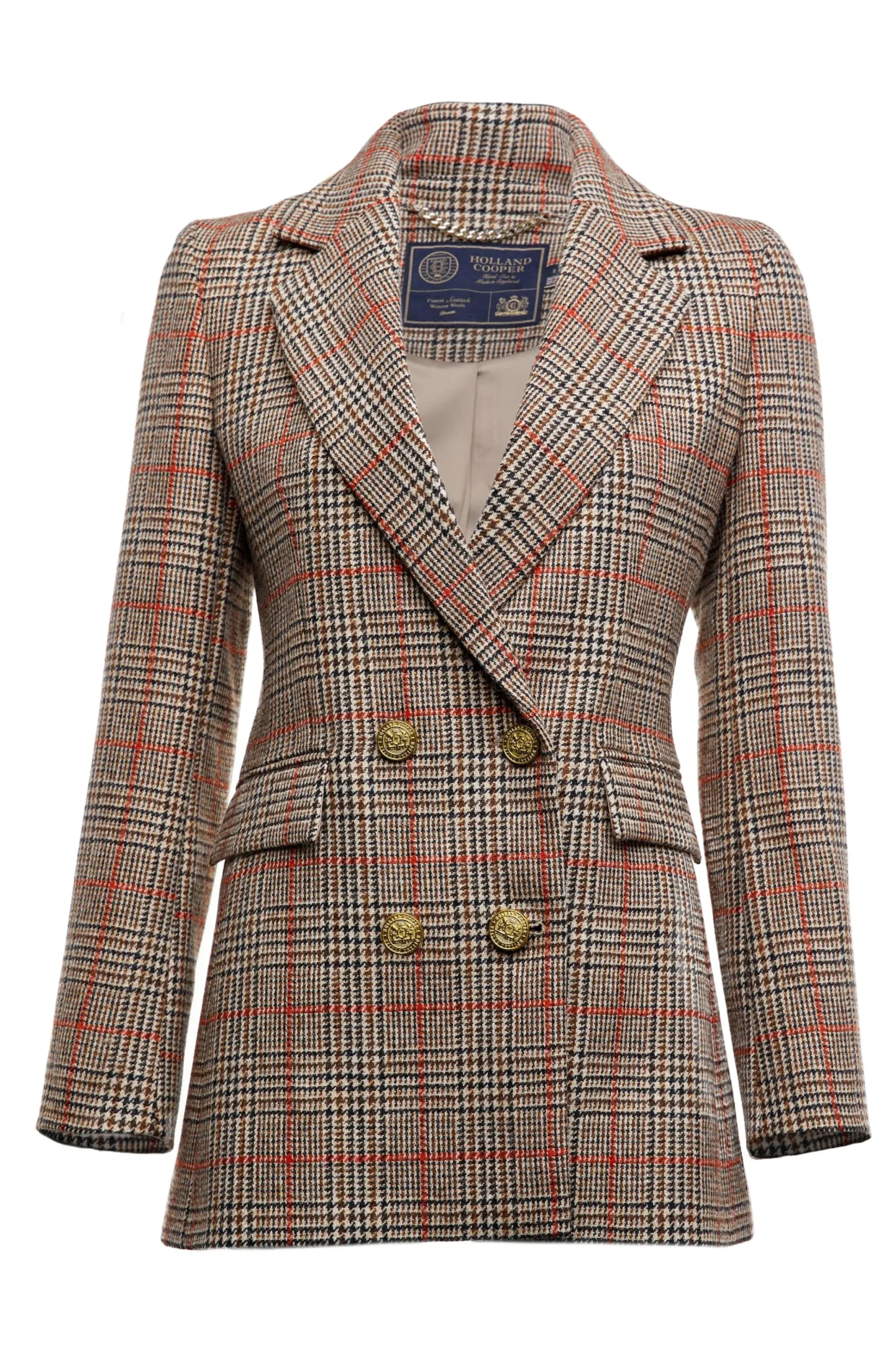 Holland Cooper Double Breasted Blazer Orange Windsor Discount