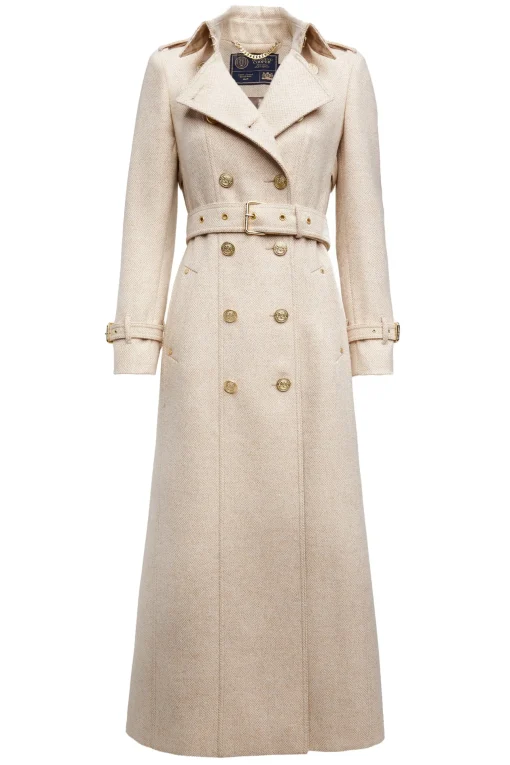 Holland Cooper Full Length Marlborough Trench Coat Biscuit Clearance
