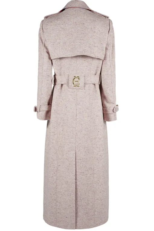 Holland Cooper Full Length Marlborough Trench Coat Anniversary Pink Discount