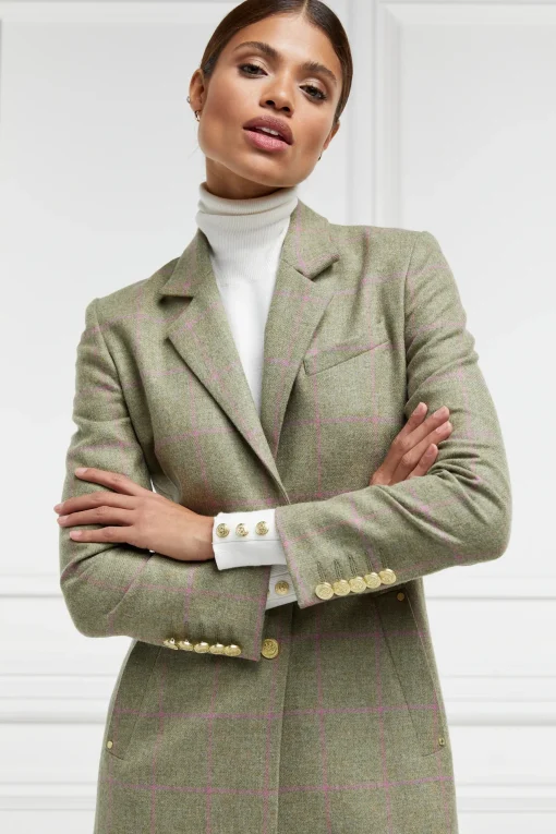 Holland Cooper Full Length Regency Coat Chartwell Check Discount