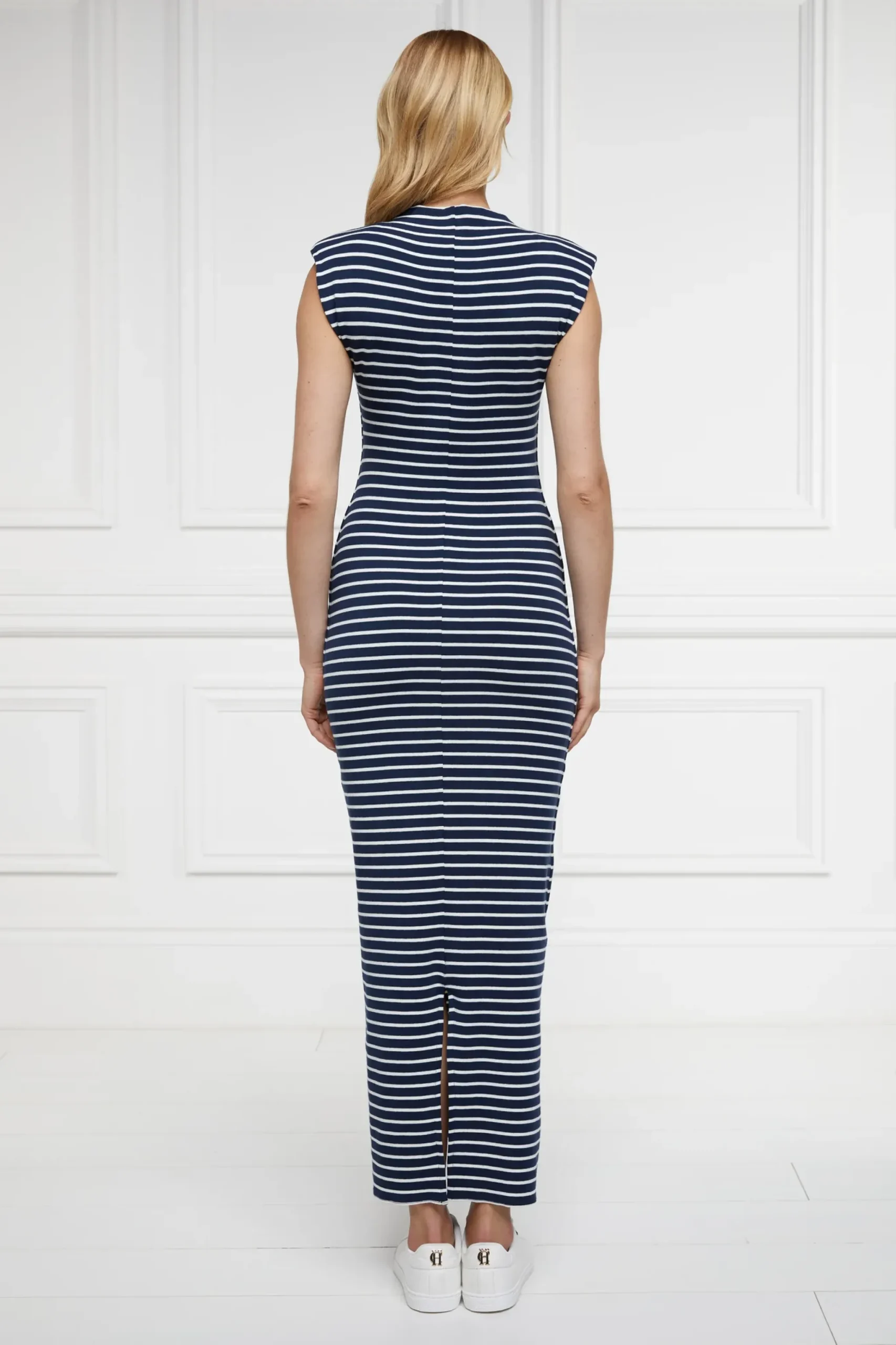 Holland Cooper Harper Maxi Dress Ink Navy Natural Stripe Sale