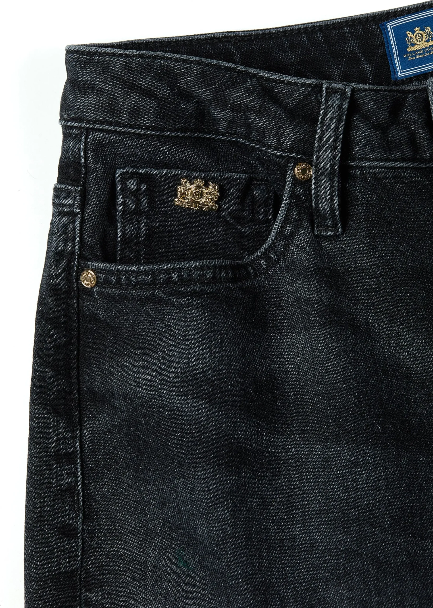 Holland Cooper High Rise Slim Jean Washed Black Sale