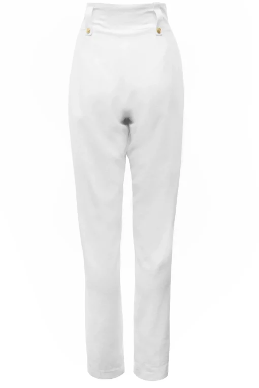 Holland Cooper High Waisted Peg Trouser Oyster Linen Hot
