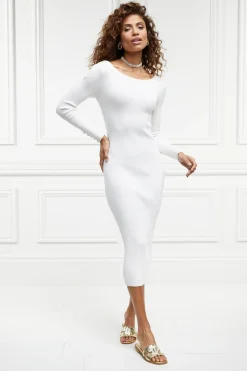 Holland Cooper Kensington Backless Dress Natural New