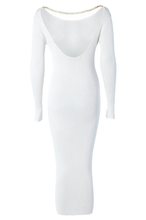 Holland Cooper Kensington Backless Dress Natural New