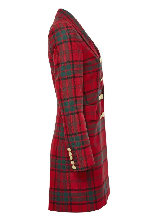 Holland Cooper Knightsbridge Coat Red Tartan Sale