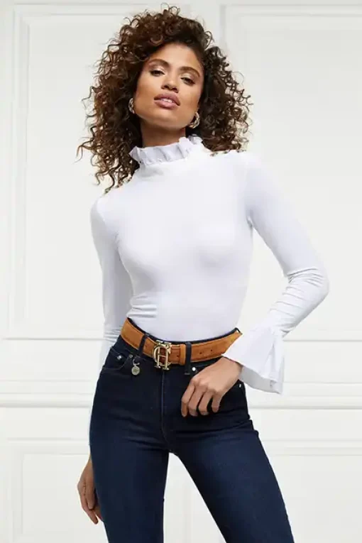 Holland Cooper Lilibet Jersey Tee White New