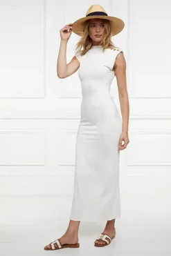 Holland Cooper Monogram Slides Tan Canvas Sale