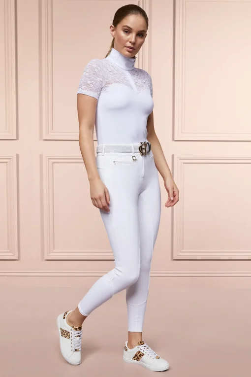 Holland Cooper Premium Competition Mid Rise Breeches White Sale
