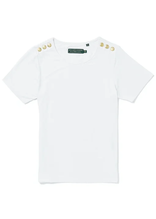 Holland Cooper Relax Fit Crew Neck Tee White Sale