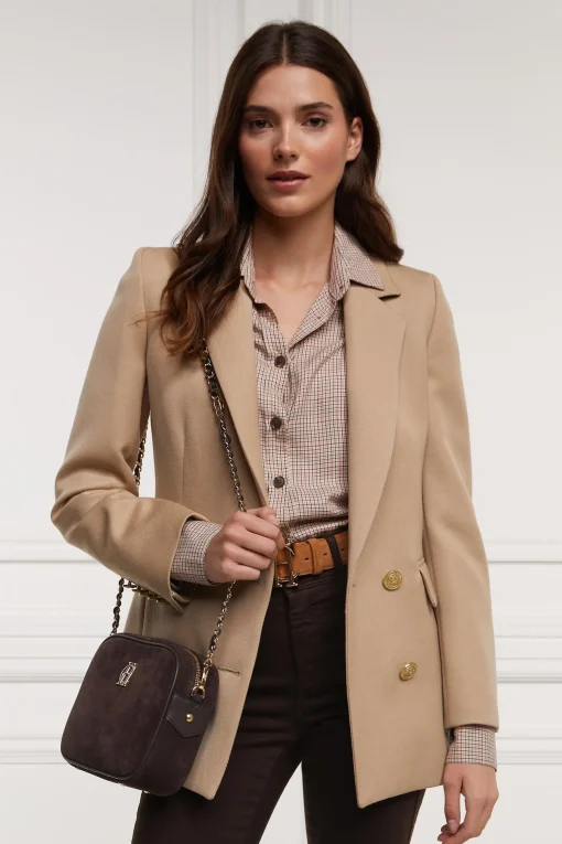 Holland Cooper Soho Camera Bag Chocolate Suede