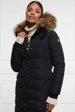 Holland Cooper Stoneleigh Longline Coat Black Outlet