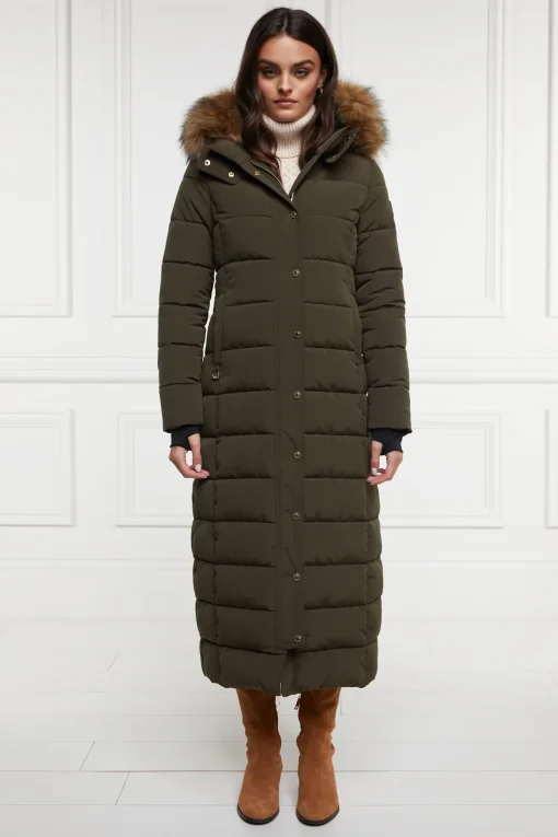 Holland Cooper Stoneleigh Longline Coat Khaki Best