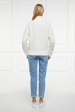 Holland Cooper Tori Half Zip Knit Natural New