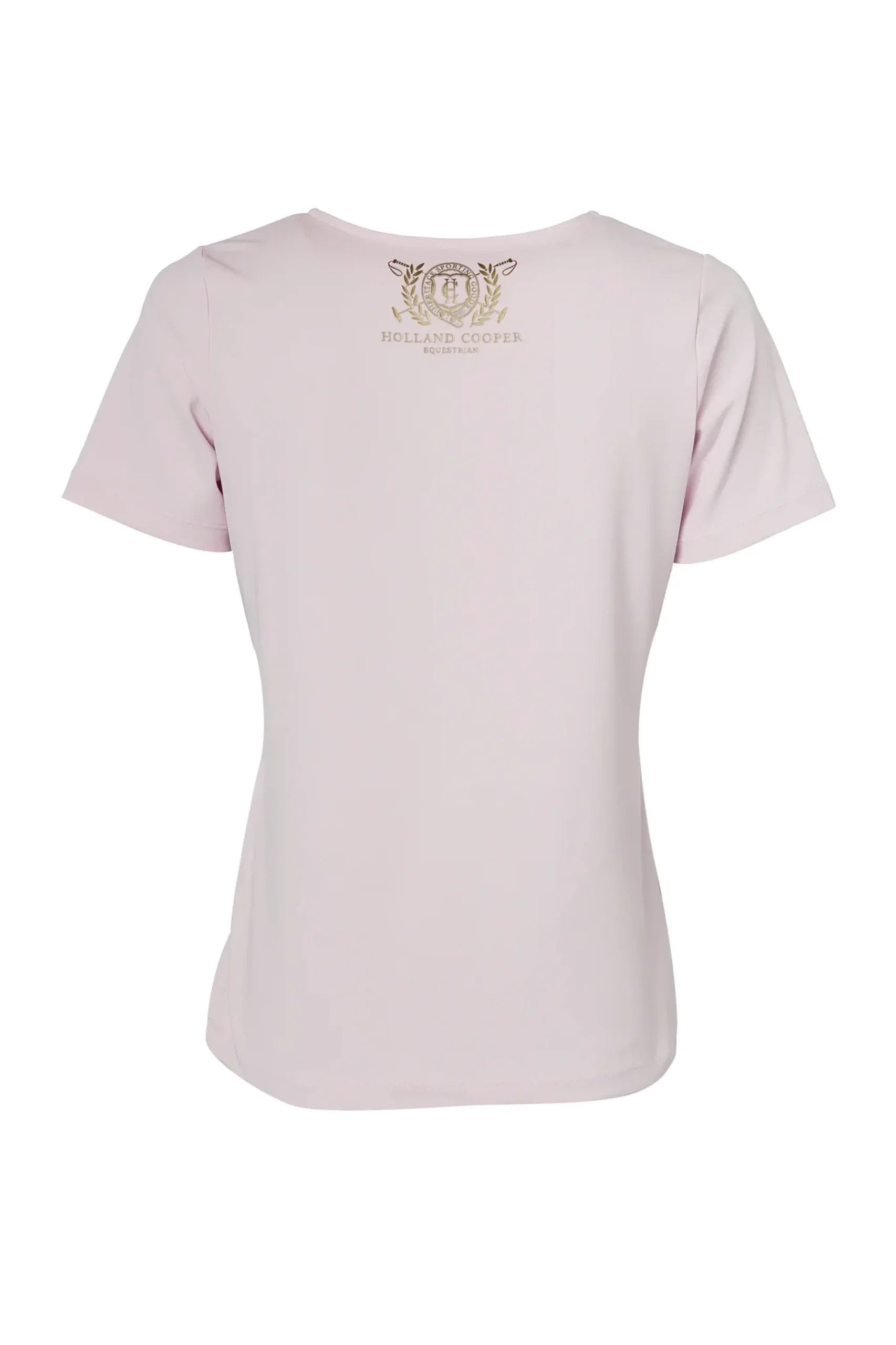 Holland Cooper Training V-Neck Tee Blush Discount
