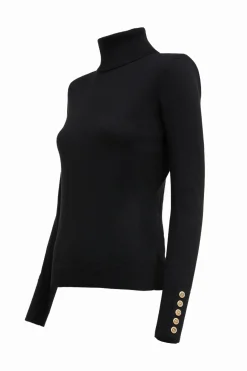 Holland Cooper Victoria Cashmere Roll Neck Black Best