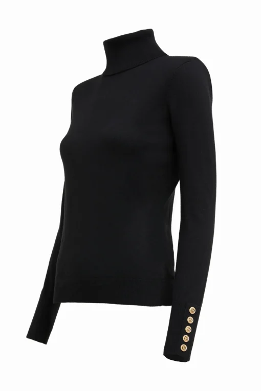 Holland Cooper Victoria Cashmere Roll Neck Black Best