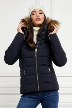 Holland Cooper Whistler Puffer Jacket Ink Navy Clearance