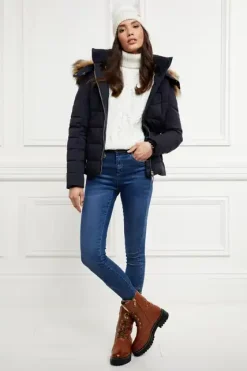 Holland Cooper Whistler Puffer Jacket Ink Navy Clearance