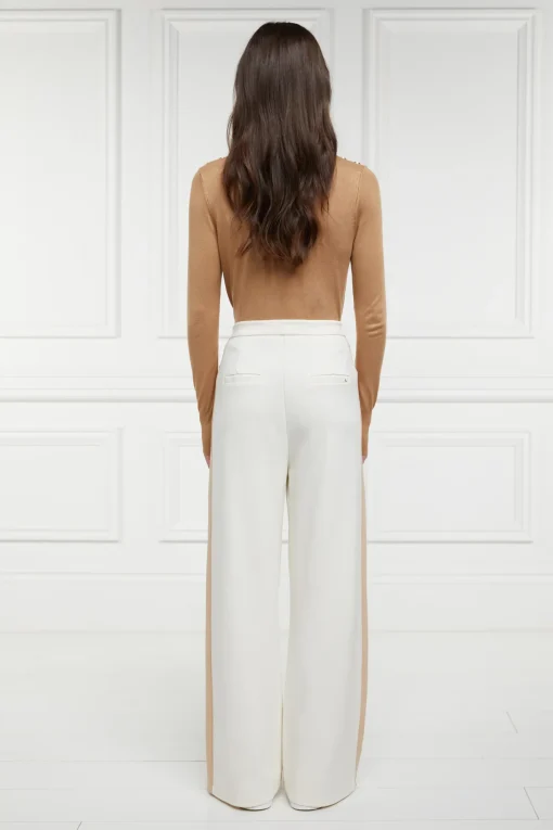 Holland Cooper Wide Leg Pant Natural Sale
